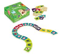 Vilac Domino Reversibile in Legno, Gioco da Tavolo per Bambini, Gioco di apprendimento Tradizionale, incoraggia Il riconoscimento degli Animali, Animali della Fattoria di Campagna, 28 Pezzi, 2 Anni +