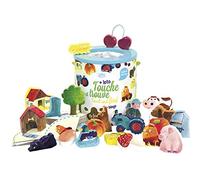 VILAC - Gioco Tocco e Trova "La fattoria" - 21 Pezzi - Giocattolo in legno di riconoscimento tattile - Multicolore - Divertente - Sviluppo Senso del Tocco - Idea Regalo - Da 2 anni 2410