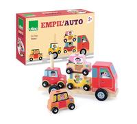 Vilac - Impil'auto 4 pezzi - Ingela P.Arrhenius - Auto in legno - Camion + Rimorchio + 4 veicoli - Giochi di risveglio per bambini - Giocattolo per bambini dai 2 anni - 7636