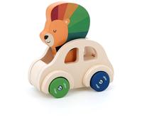 Vilac - Auto pouet Leone - Andy Westface - Giocattolo prima età - 1 auto in legno con clacson integrato - Giochi di risveglio per bambini in legno - Giocattolo per bambini dai 18 mesi - 7426Y