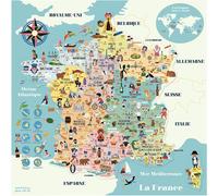 Vilac mappa magnetica della Francia in legno