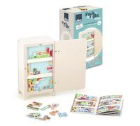 Vilac Pack it right Frigo-Ingela P.Arrhenius creativi-1 frigorifero 21 pezzi 2 ripiani magnetici-Giochi di risveglio legno-Giocattolo per bambini dai 5 anni-7640, 7640