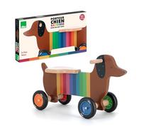 VILAC - Portatore per cani - Andy Westface - Portatori e baccole - 1 portatore in legno cane multicolore - giochi di risveglio per bambini in legno - giocattolo per bambini dai 18 mesi - 7428