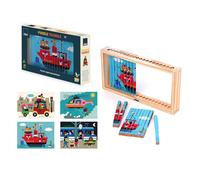 Vilac Puzzle in Legno 4D Mezzi di Trasporto