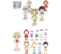 Vilac puzzle magnetico da vestire - stilista Mia, bambola in legno 22 cm