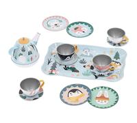 Vilac tè in Metallo per Giocare a fingere, Islanda Musical Tin Tea Set, 14-pc Musical Metal Tea Set