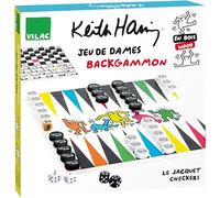Vilac - Set di signore/Backgammon Keith Haring, 9228, multicolore