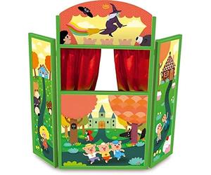 Vilac Teatro delle Fiabe Grande Formato in Legno per Bambini dai 3 Anni | Scenario per marionette e storie | stimola immaginazione e linguaggio | grande formato evolutivo | idea regalo ludica oggi
