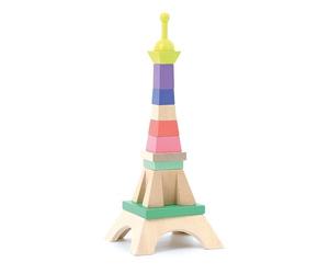Vilac - Torre in legno Eiffel - Giocattoli creativi ed educativi per bambini - Design unico - Costruzione in Legno - Sviluppo del Coordinamento visivo e manuale - Da 18 Mesi