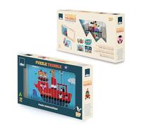 Vilac Puzzle in Legno 4D Mezzi di Trasporto