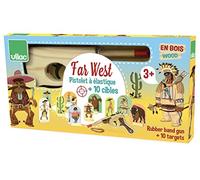 Vilac Far West, Pistola in Legno con Elastico e bersagli, Multicolore, Medium, Vilac9911