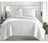 Vilano Springs, set copripiumino oversize di alta qualità, morbido, anti-pieghe, non sbiadisce e antimacchia, con 1 set copripiumino e 2 federe, per letto king size e California King, bianco brillante