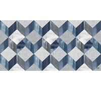 vilber Gran Chef Cubik Tappeto, vinile, blu, 50 x 100 x 0.2 cm
