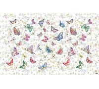 vilber Kids Farfalle Tappeto, vinile, Multicolore, 100 x 153 x 0.2 cm