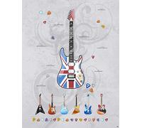 vilber Kids Guitars Tappeto, vinile, Multicolore, 153 x 200 x 0.2 cm