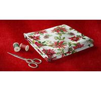 VILBER, Tessuto stampato digitale di Natale per artigianato, fai da te, tovaglie, cuscini. Colori solidi, facile da lavare. 40% cotone e 60% poliestere ultra morbido. 150 cm di larghezza x 300 cm di