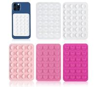 Vilbocr 5 supporti a ventosa per telefono con presa forte, supporto in silicone adesivo per video a mani libere, perfetto per cantare in bagno e allenamenti in palestra, funziona su piastrelle, vetro