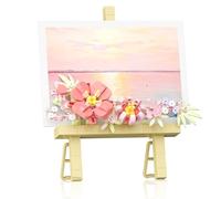 Vilbocr Set di mini bouquet, blocco facile per decorazioni e adesivi per la decorazione della scrivania e messaggi. Flower Building Toys Building Blocks Flower (rosa 362 pezzi)