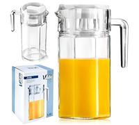 VILDE Caraffa in vetro con coperchio e beccuccio, 1,5 litri, caraffa in vetro con coperchio, brocca per acqua, caraffa, tè, caraffa, caraffa, caraffa in vetro