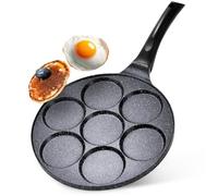 Vilde Padella per uova fritte in granito a 7 fori BASIC LINE 26 cm | Padella, pancake, uovo fritto, rivestimento antiaderente