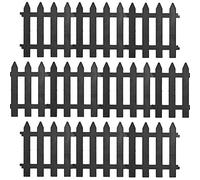 Vilde Palizzata da giardino, recinzione decorativa, 3 m, 30 x 30 cm, 10 pezzi