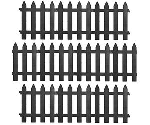 Vilde Palizzata da giardino, recinzione decorativa, 3 m, 30 x 30 cm, 10 pezzi