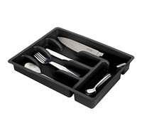 Vilde Portaposate, organizer da cucina con 5 scomparti, colore nero, 36 x 25,5 x 6 cm.