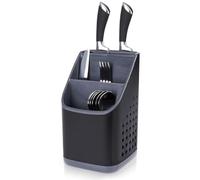 Vilde Portaposate, scolapiatti, scolapiatti, cestino per posate da cucina, organizer da cucina, organizer per posate, colore nero