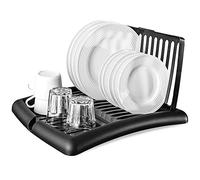 Vilde Scolapiatti Dish Drainer Drying Rack scolapiatti, scolapiatti, scolapiatti, scolapiatti, scolapiatti, piccolo scaffale di asciugatura, nero, 45 x 39 x 26 cm