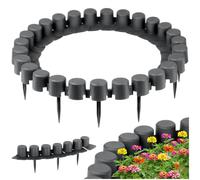 Vilde Set di 4 palizzate da giardino grigie