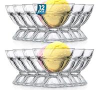 Vilde Tazza per gelato, gelato, ciotola per dessert in vetro, 100 ml, 12 pezzi