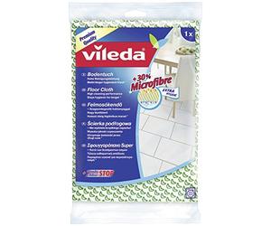 Vileda 116362 - Panno per pavimenti con 30% in microfibra, per assorbire anche le più piccole particelle di sporco con tecnologia antiodore, buona aderenza, confezione da 1 pezzo