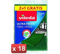 VILEDA 12 PEZZI - ULTRA FRESH FIBRA VERDE PZ.3 cura casa e persona