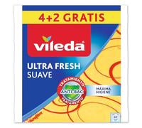 Vileda 142010 - Morbido Panno Multiuso, 30% in Microfibra, 4 PCS + 2 PCS Gratis
