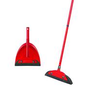 Vileda 158735 Super Feger Classic Scopa con manico e scopa Super Classic Set Paletta Scopa Set Tre Parti, Acciaio, Rosso, 16 x 49 cm