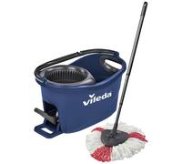 Vileda Turbo EasyWring & Clean - Set completo di lavapavimenti, mocio e secchio con centrifuga, blu