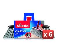 VILEDA 6 PEZZI - SCOPA 2 IN 1 CLASSICA PZ.1 IN 6 CONFEZIONI cura casa e persona
