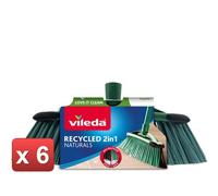 VILEDA 6 PEZZI - SCOPA 2 IN 1 NATURAL RECYCLED PZ.1 IN 6 CONFEZIONI cura casa e
