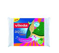 12 Spugna Vileda Aqua Classic biodegradibille fibra abrasiva pulizia Cucina