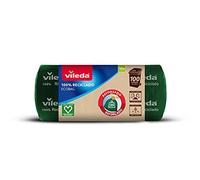 VILEDA Bolsa de Basura Reforzada 100L reciclada Borsa della Spazzatura Ecobag Rinforzata, 100 l, 100% Riciclata, Verde, Pequeño