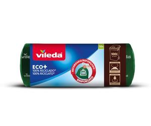 VILEDA Bolsa de Basura Reforzada 100L reciclada Borsa della Spazzatura Ecobag Rinforzata, 100 l, 100% Riciclata, Verde, Pequeño
