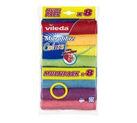 Vileda Colors Panni Microfibre, 8 Pezzi, Multicolore, 4 x 18.5 x 31 cm