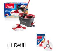 Vileda Comodo Torcere E Pulire Turbo Microfibra Mocio Secchio Set + 1 Refill