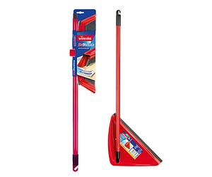 Vileda DuActiva Scopa Antipolvere + Paletta Manico Lungo, Rosso, 8 x 28.5 x 80 cm