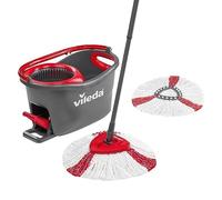Vileda EasyWring & Clean Komplett Ersatzbezug EasyWring e Clean Set Completo + Rivestimento di Ricambio Turbo, Metallo, Rosso/Grigio, 48,6 x 29,6 cm