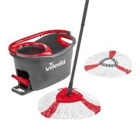 Vileda EasyWring & Clean Komplett Ersatzbezug EasyWring e Clean Set Completo + Rivestimento di Ricambio Turbo, Metallo, Rosso/Grigio, 48,6 x 29,6 cm