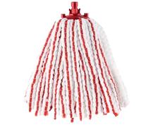 Vileda Ersatzkopf LavapavimentiMicrofibre & Power Testa di Ricambio lavapavimenti, Tessile, Rosso/Bianco, 25 x 15 cm, Tela, 25 x 15 cm