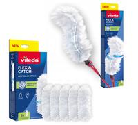 Vileda Flex&Catch Scopa polvere con manico lungo + 6 ricambi