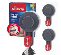 Vileda Ganci Adesivi per Cucina e Bagno - 5 Ganci extra resistenti - Carico massimo 5 kg - Ganci Plastica senza Forare - Ideale per Cucina, Bagno e Casa - Appendi Strofinacci Cucina