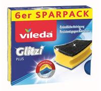 Vileda Glitter Plus - Pulitore con effetto anti-batteri, assorbente, confezione da 6